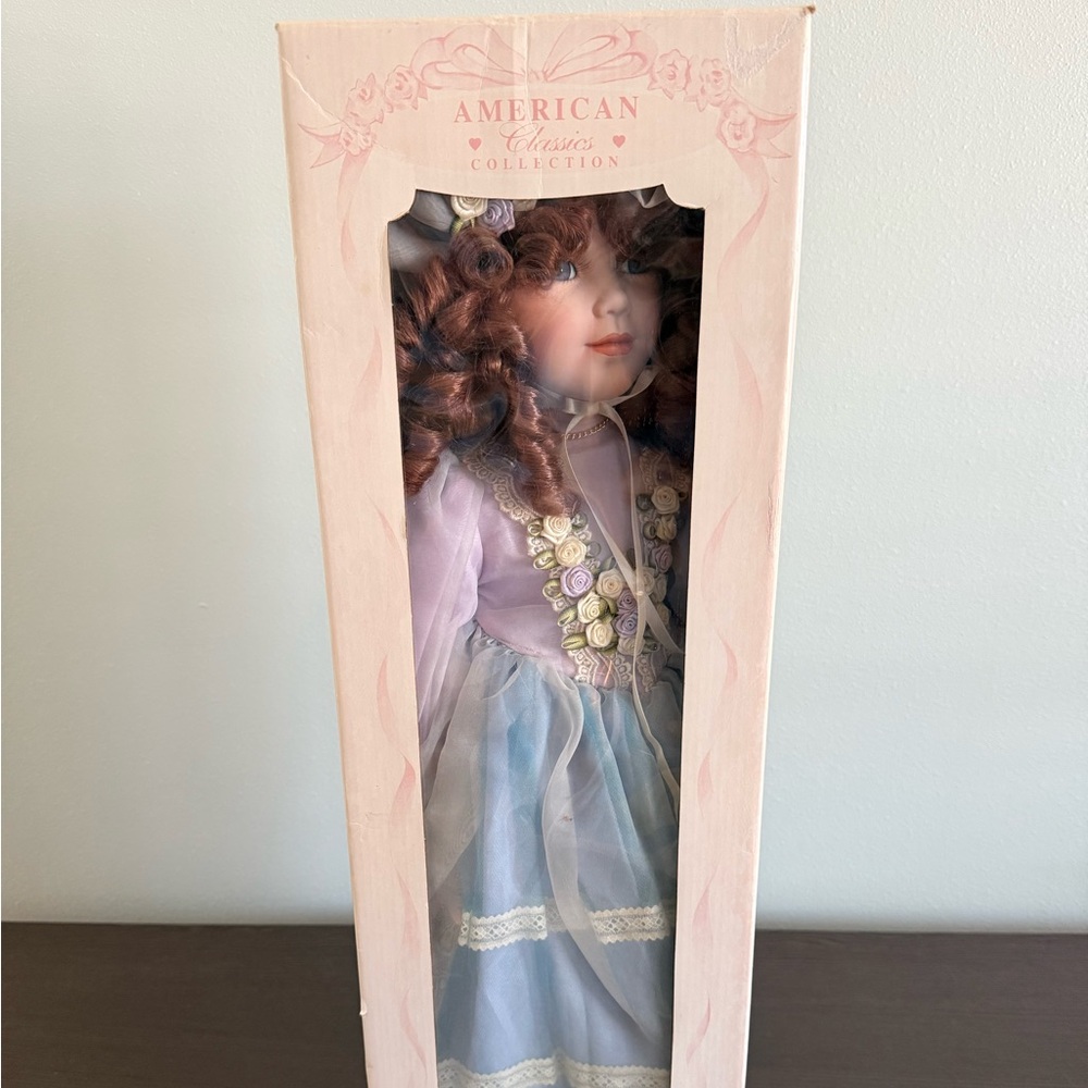 Americas Classic Collection/ Delores / Handcrafted Porcelain Doll NEW In Box